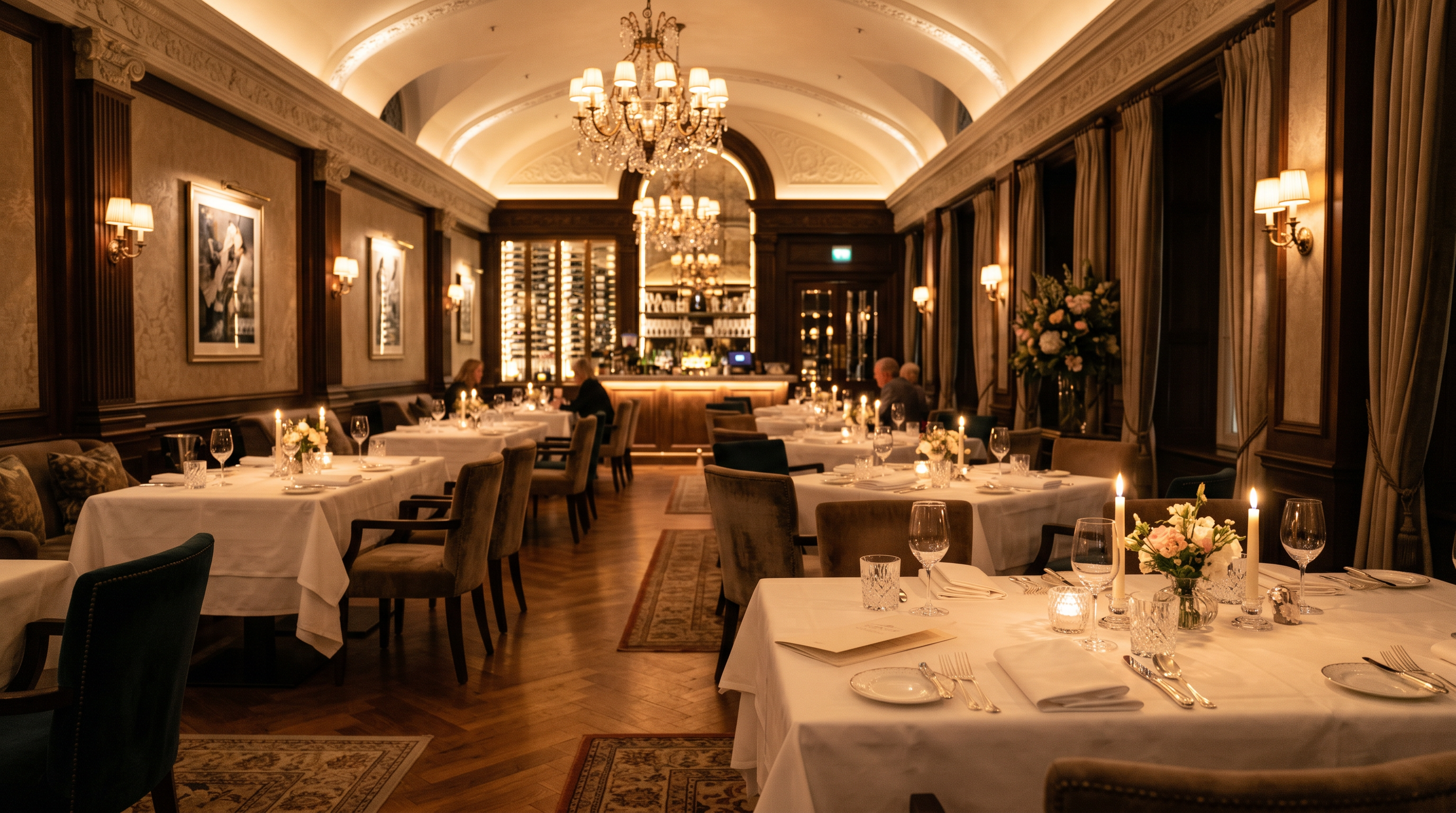 Fine dining restaurant interior